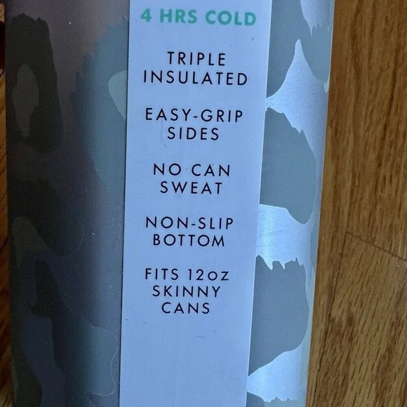 Corkcicle Slim Can Cooler Woodland Camo 12 oz Insulated Green Gray - Picture 8 of 10